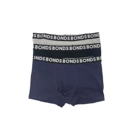 3 x Bonds Mens Everyday Trunks Underwear Grey / Black / Blue Undies