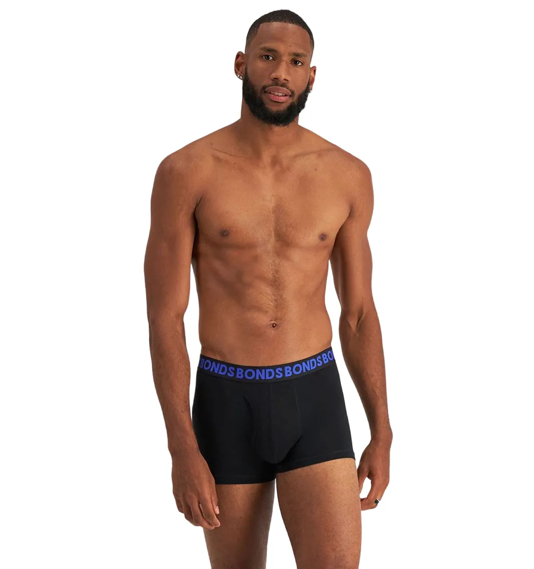 6 x Bonds Mens Everyday Trunks Underwear Black Multi Undies