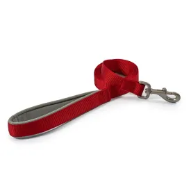 Ancol Viva Nylon Dog Lead with Neoprene Padded Handle Red 4 Sizes