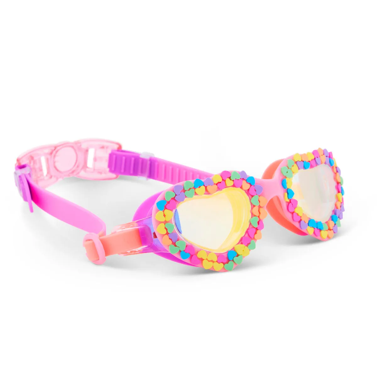 Be True Pink Candy Heart Kids' Swim Goggles