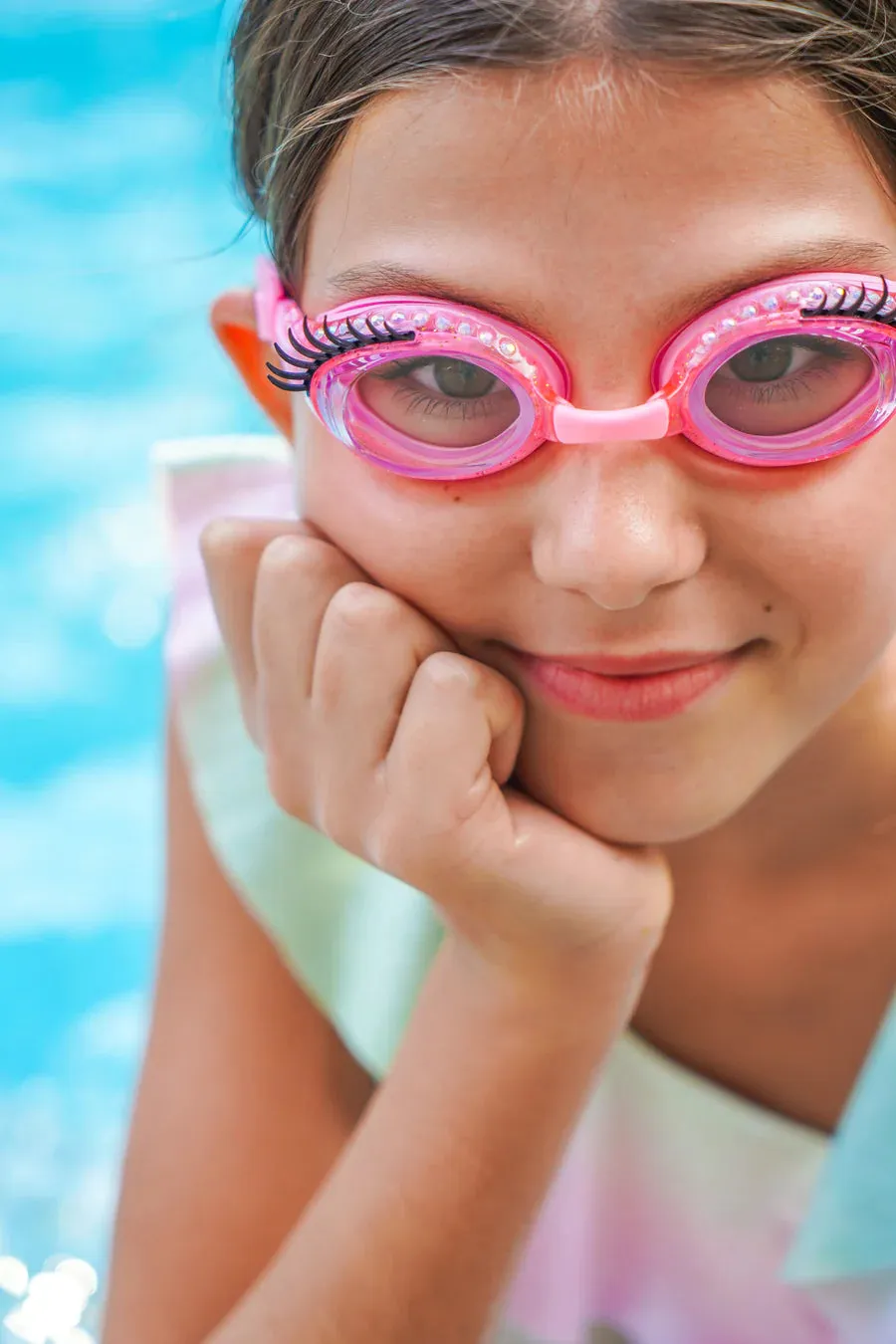 Bling2o Kids Swim Goggles | Powder Puff Lash Pink