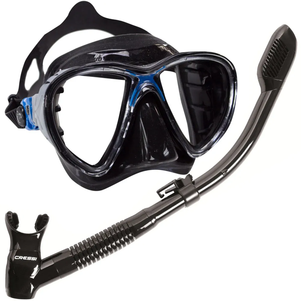 Cressi Big Eyes Evolution Adult Size Scuba Mask Supernova Dry Adult Size Snorkel Packages