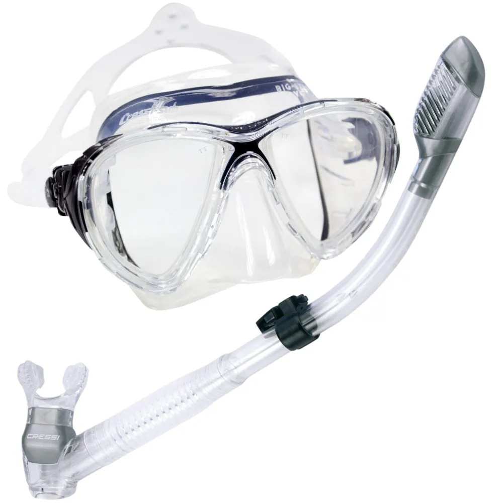 Cressi Big Eyes Evolution Adult Size Scuba Mask Supernova Dry Adult Size Snorkel Packages