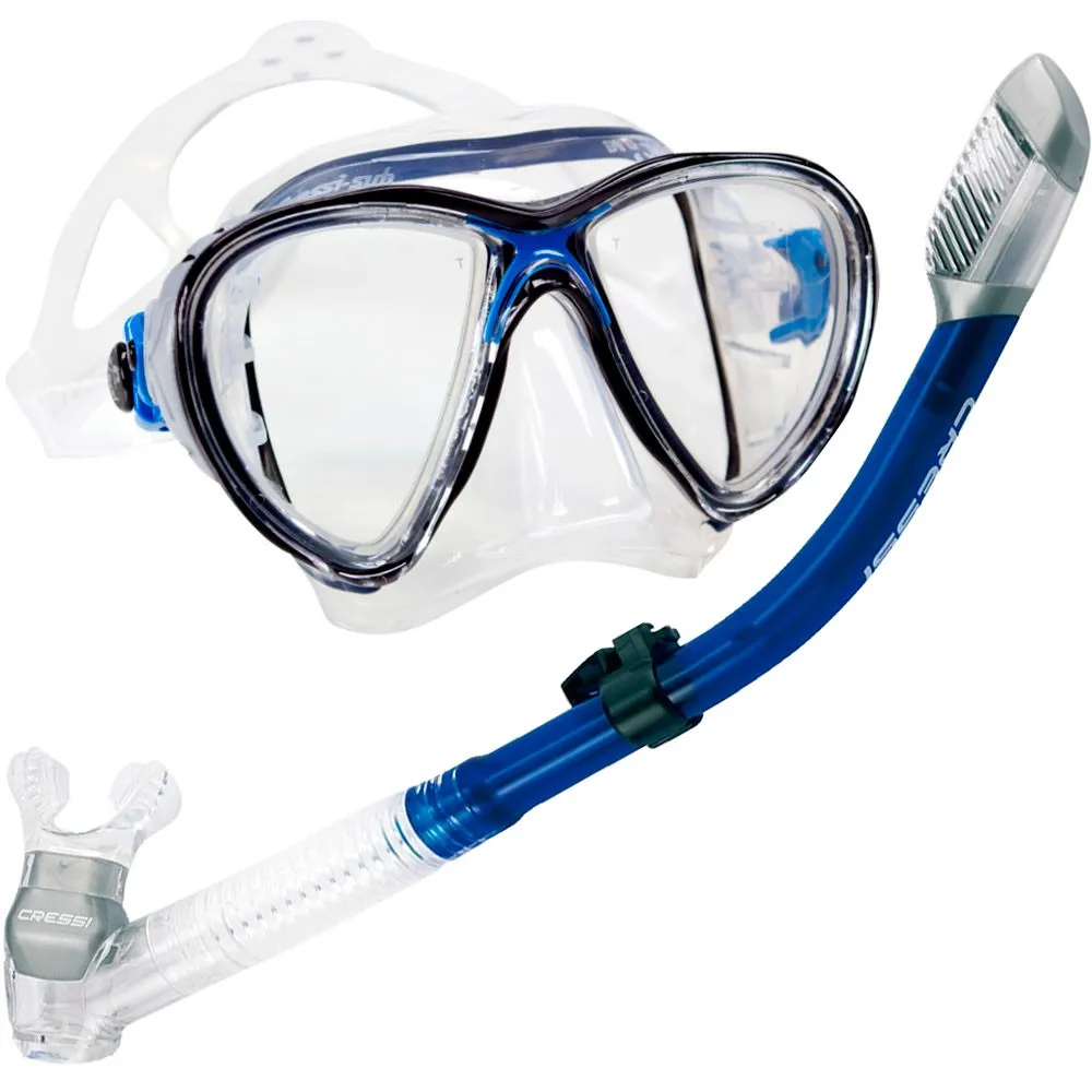 Cressi Big Eyes Evolution Adult Size Scuba Mask Supernova Dry Adult Size Snorkel Packages