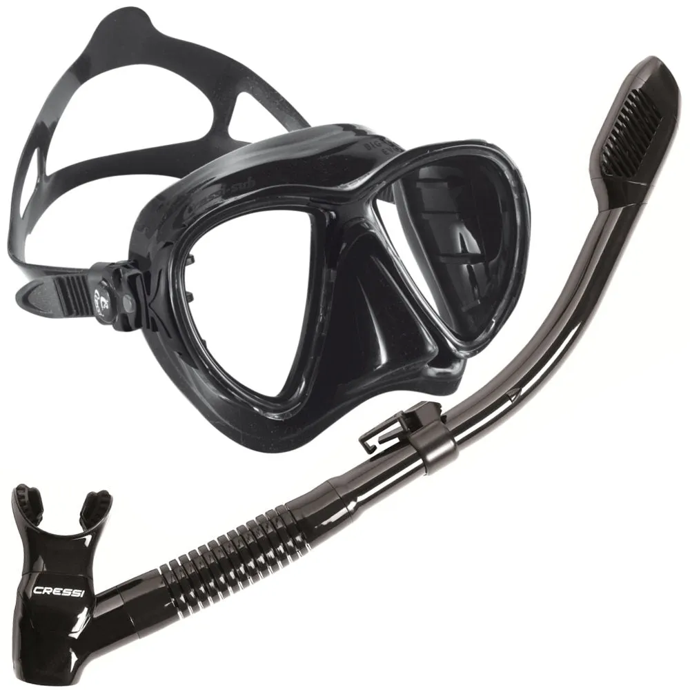 Cressi Big Eyes Evolution Adult Size Scuba Mask Supernova Dry Adult Size Snorkel Packages