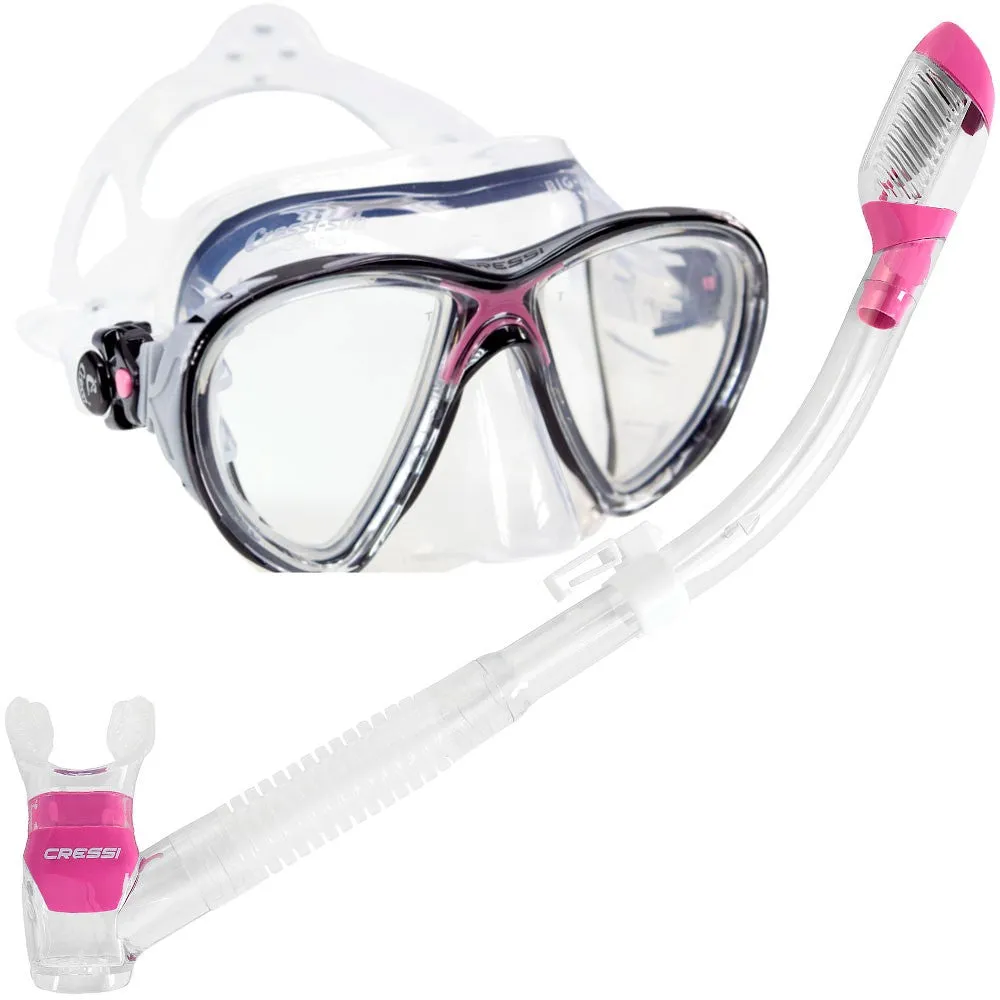 Cressi Big Eyes Evolution Adult Size Scuba Mask Supernova Dry Adult Size Snorkel Packages