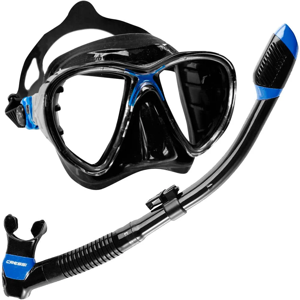 Cressi Big Eyes Evolution Adult Size Scuba Mask Supernova Dry Adult Size Snorkel Packages