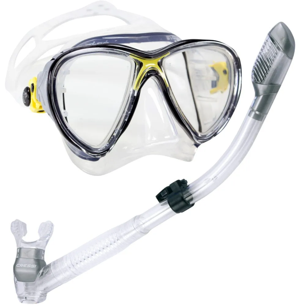 Cressi Big Eyes Evolution Adult Size Scuba Mask Supernova Dry Adult Size Snorkel Packages