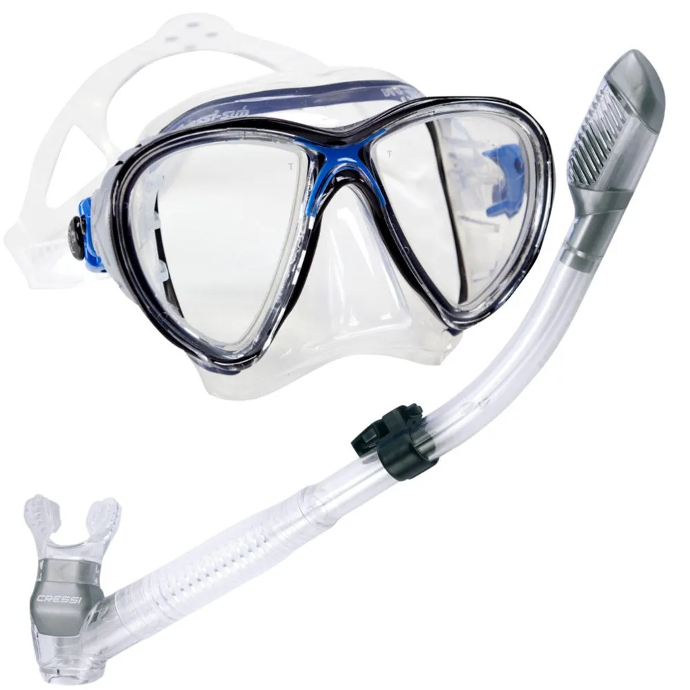 Cressi Big Eyes Evolution Adult Size Scuba Mask Supernova Dry Adult Size Snorkel Packages