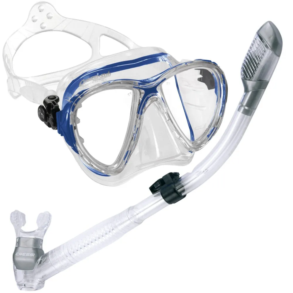 Cressi Big Eyes Evolution Adult Size Scuba Mask Supernova Dry Adult Size Snorkel Packages