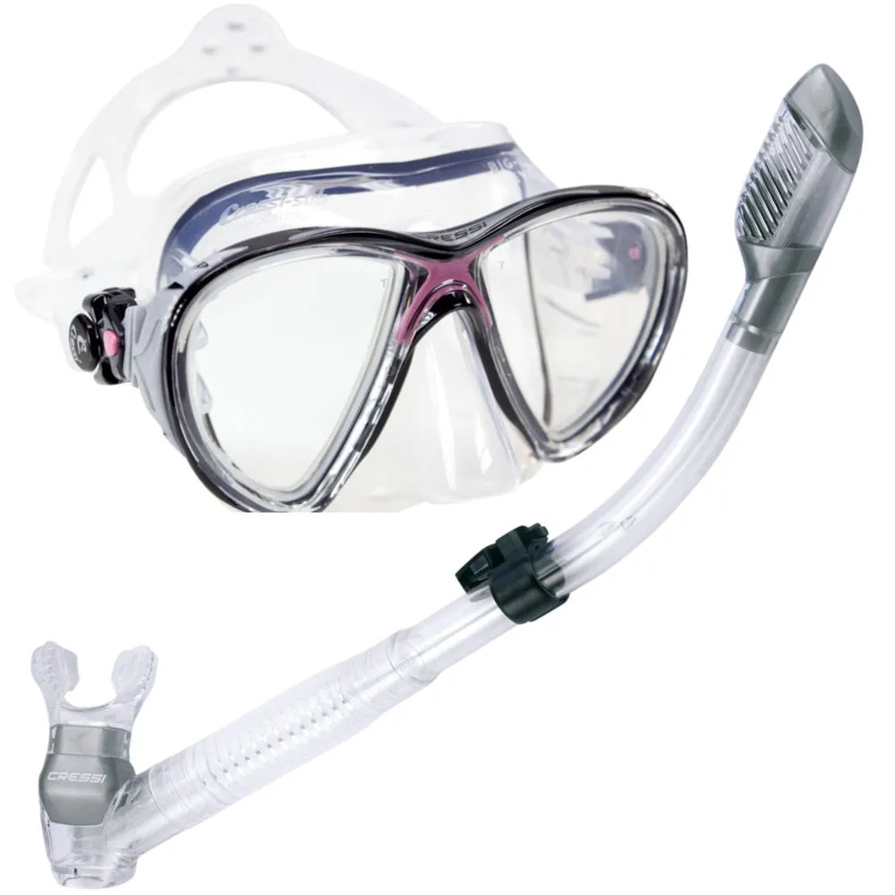 Cressi Big Eyes Evolution Adult Size Scuba Mask Supernova Dry Adult Size Snorkel Packages