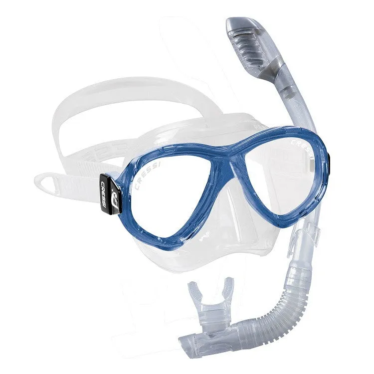 Cressi Perla Jr. Mask and Dry Snorkeling Combo