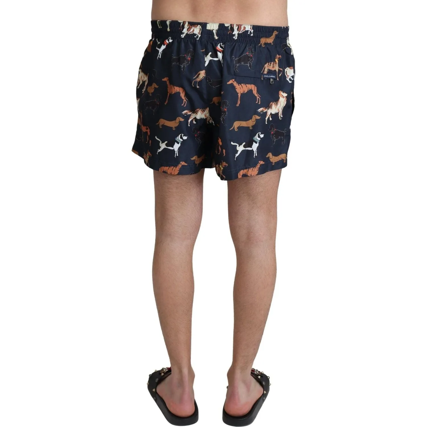 Dolce & Gabbana Elegant Navy Blue Swimming Trunks