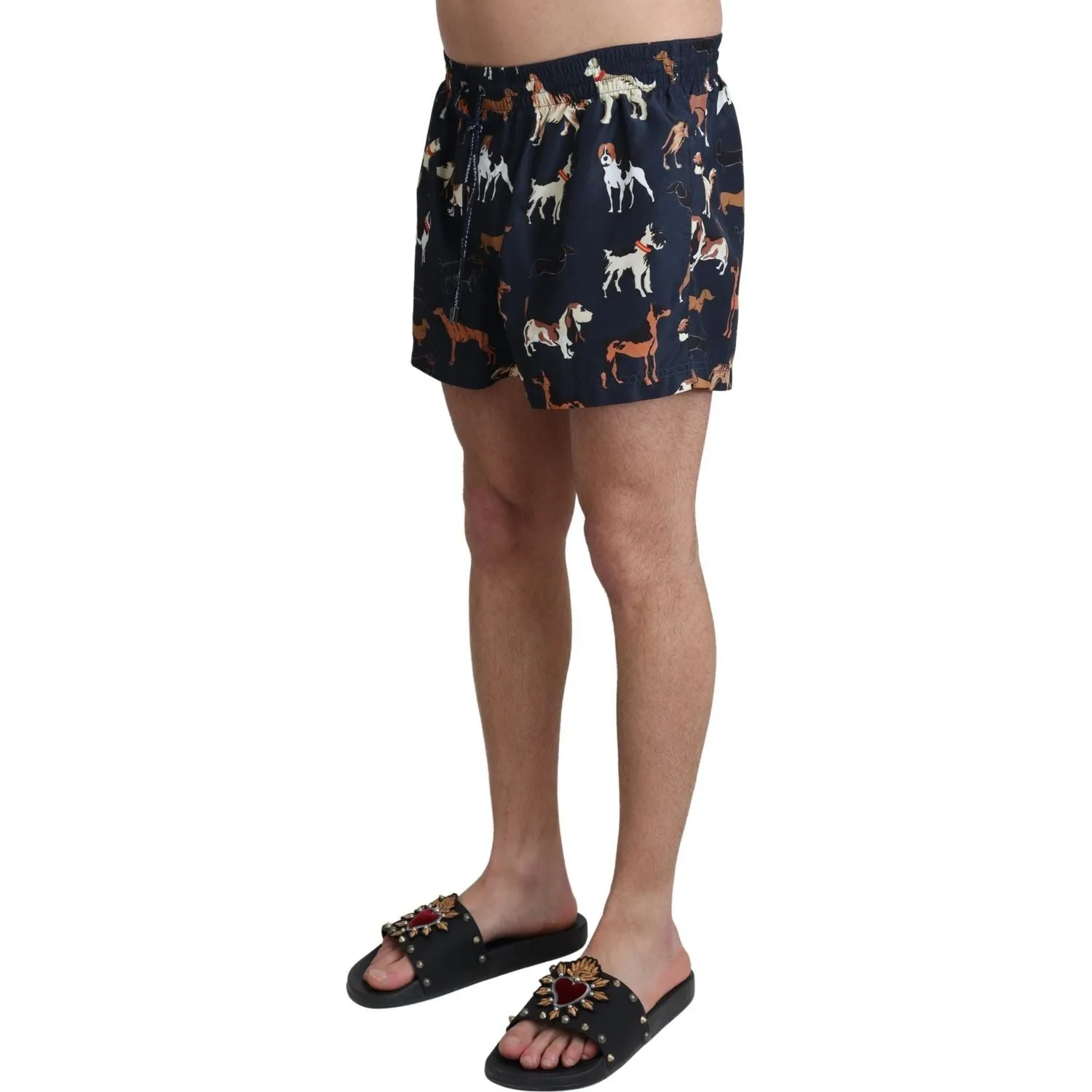 Dolce & Gabbana Elegant Navy Blue Swimming Trunks