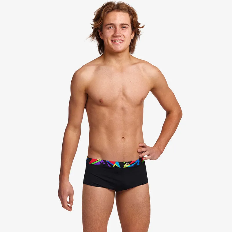 Funky Trunks - Beat it Black - Boys Eco Sidewinder Trunks