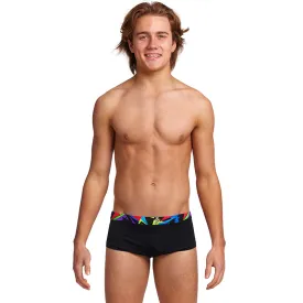 Funky Trunks - Beat it Black - Boys Eco Sidewinder Trunks