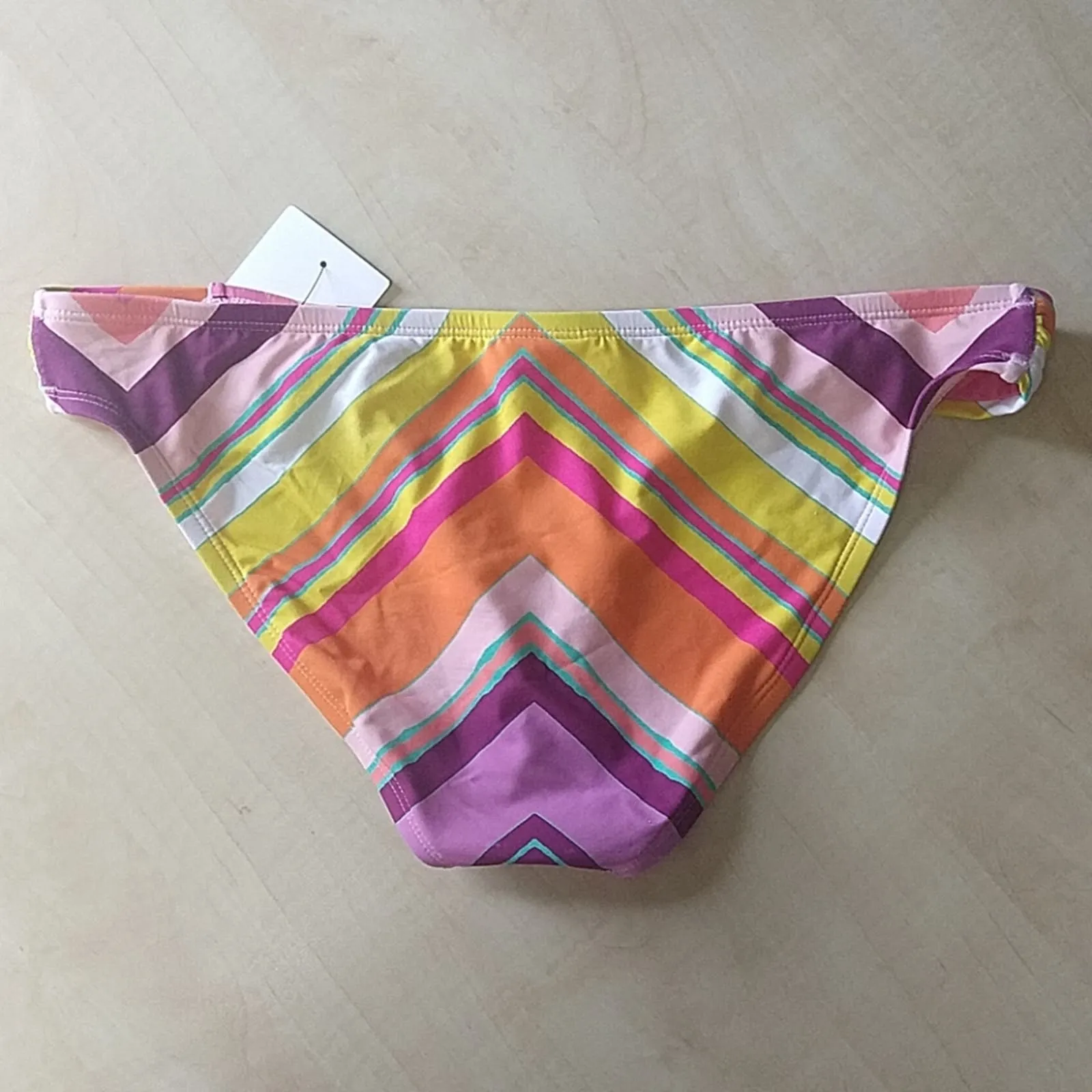 Gibson Latimer Chevron Shirred Tab Bikini Bottoms