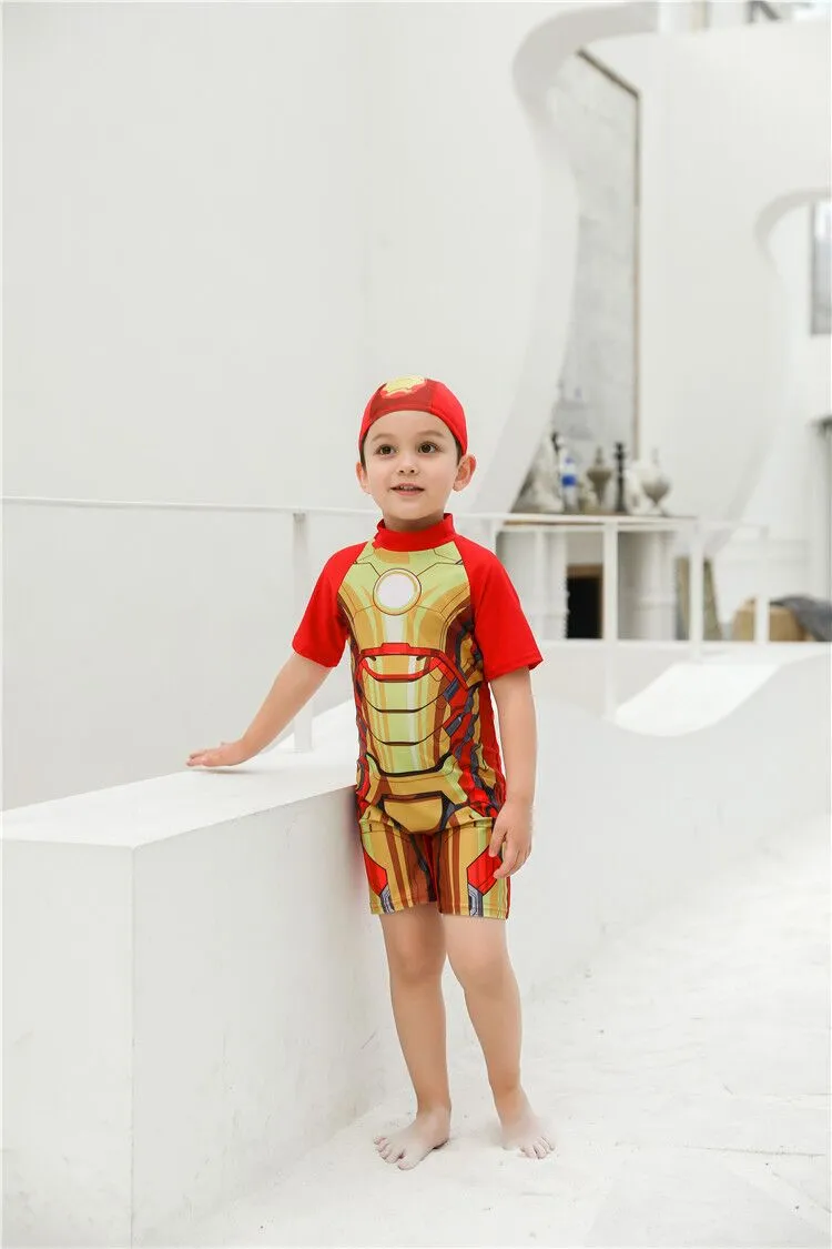 Ironman Swimming Dress for Kids with Cap