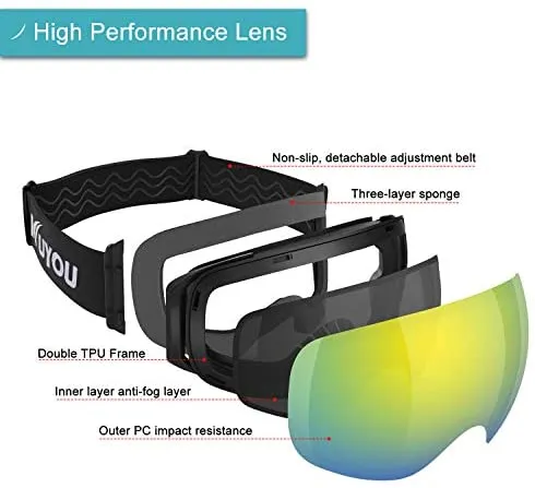 KUYOU Ski Goggles