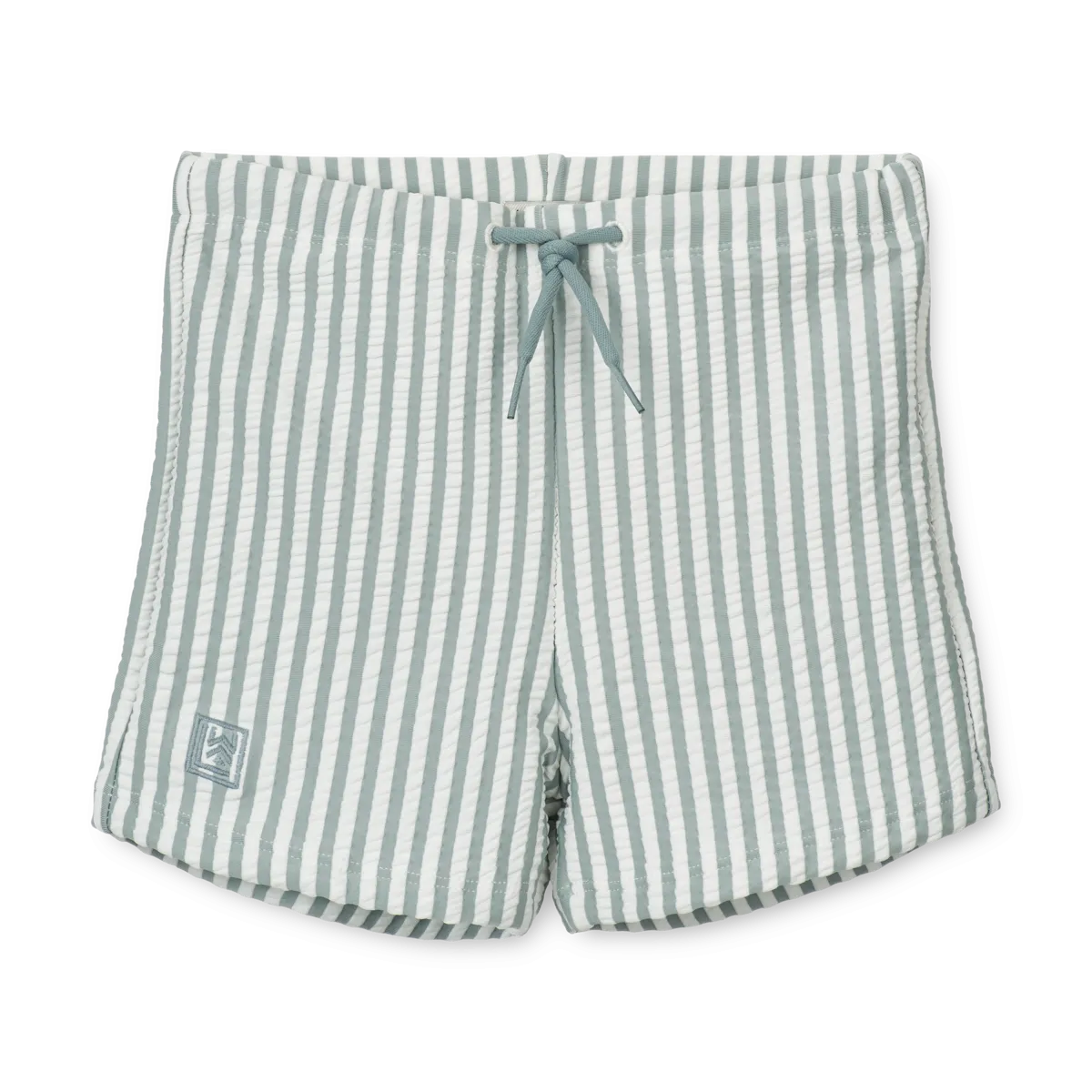 Liewood Otto Seersucker Swimsuit | Y/D Stripe: Sea Blue/White