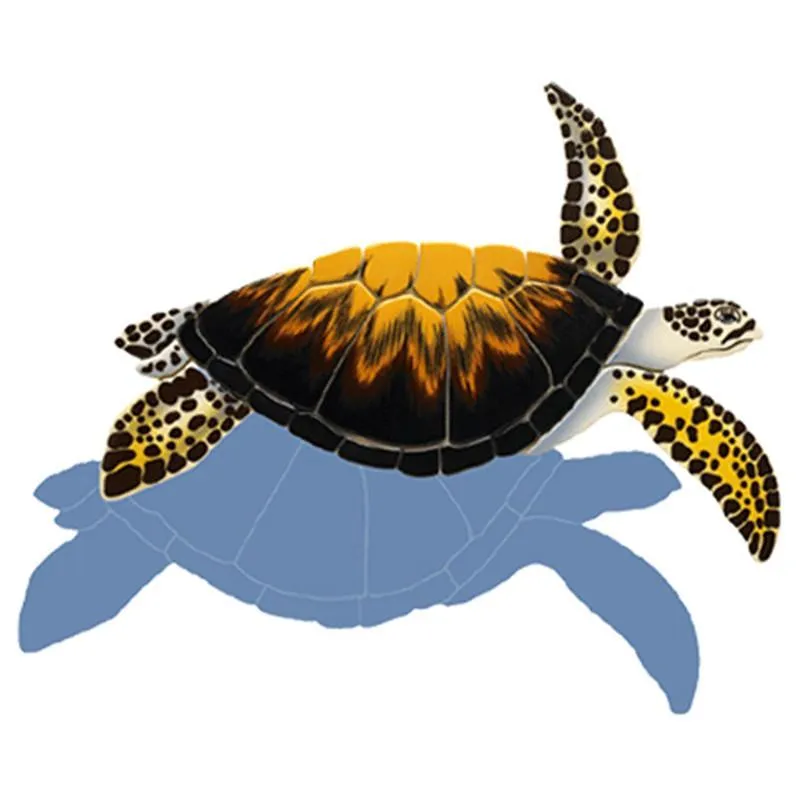 Loggerhead Turtle CC w/Shadow - Pool Mosaic