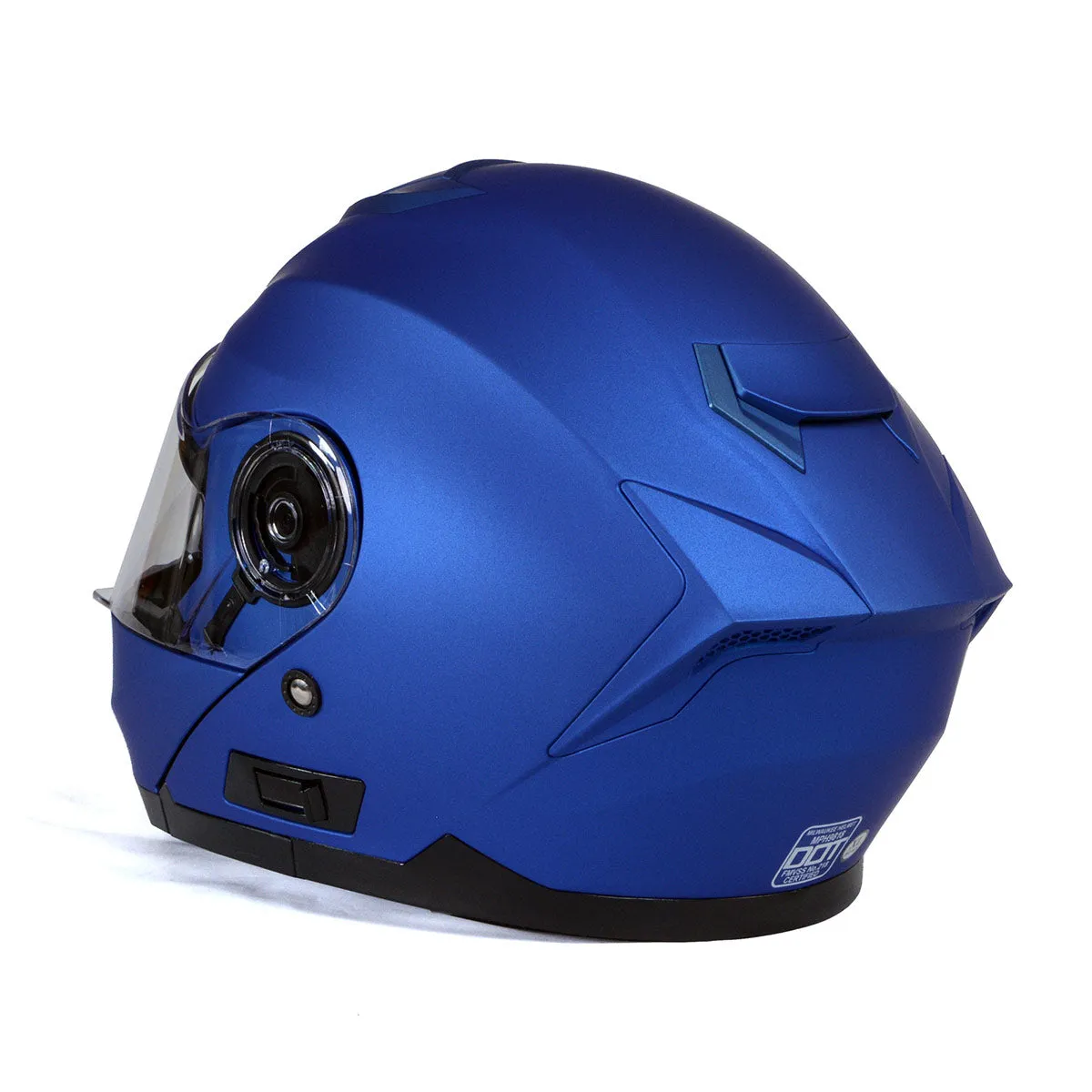 Milwaukee Helmets MPH9818DOT 'Breeze' Blue Advanced Motorcycle Modular Helmet for Men and Women Biker w/ Drop Down Visor