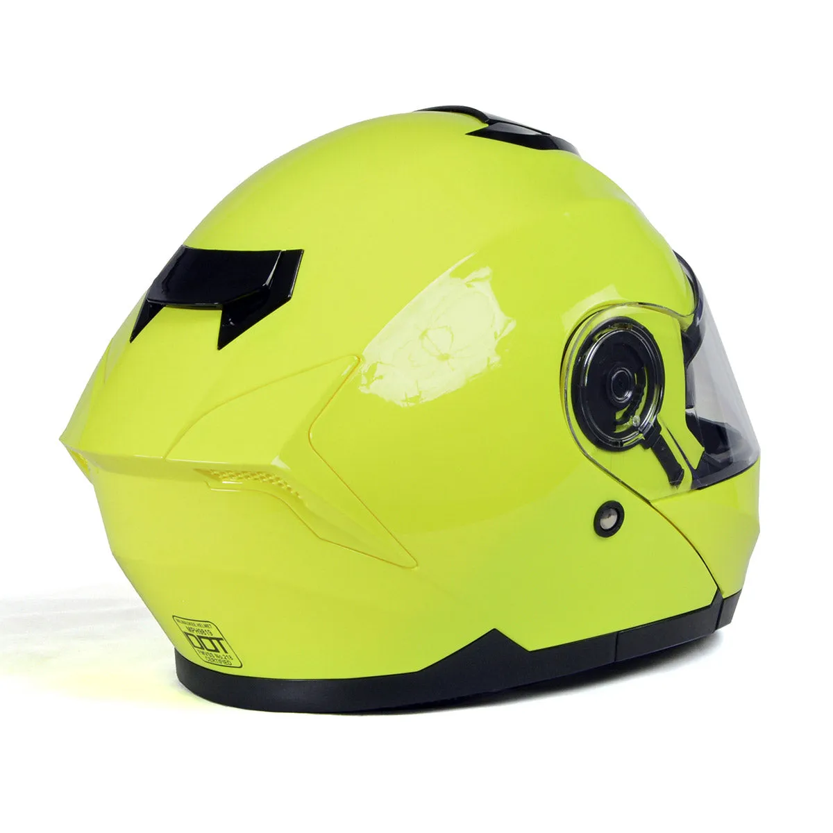 Milwaukee Helmets MPH9819DOT 'Breeze' Green Advanced Motorcycle Modular Helmet for Men and Women Biker w/ Drop Down Visor