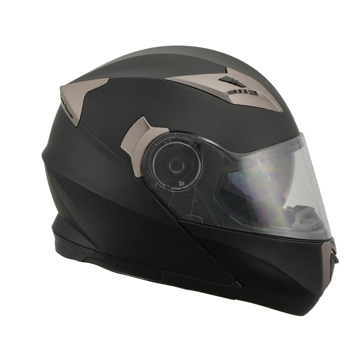 Milwaukee Performance Helmets MPH9804DOT Matte Black Modular Racing