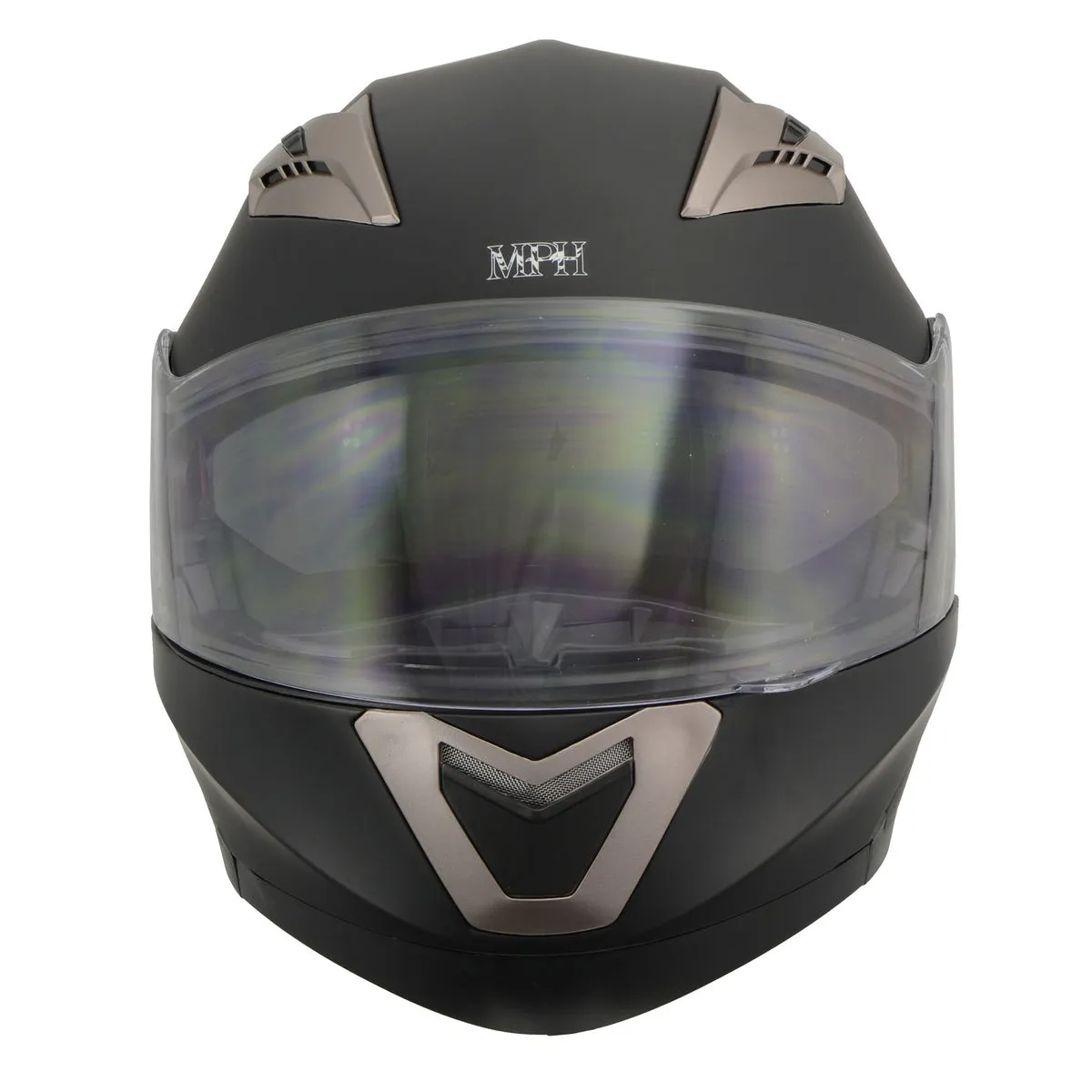 Milwaukee Performance Helmets MPH9804DOT Matte Black Modular Racing