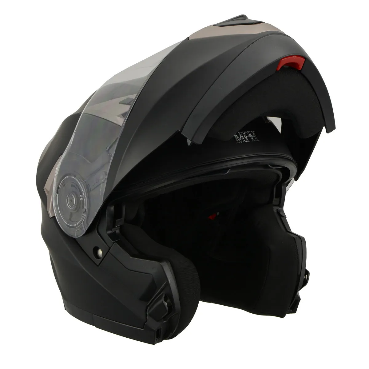 Milwaukee Performance Helmets MPH9804DOT Matte Black Modular Racing