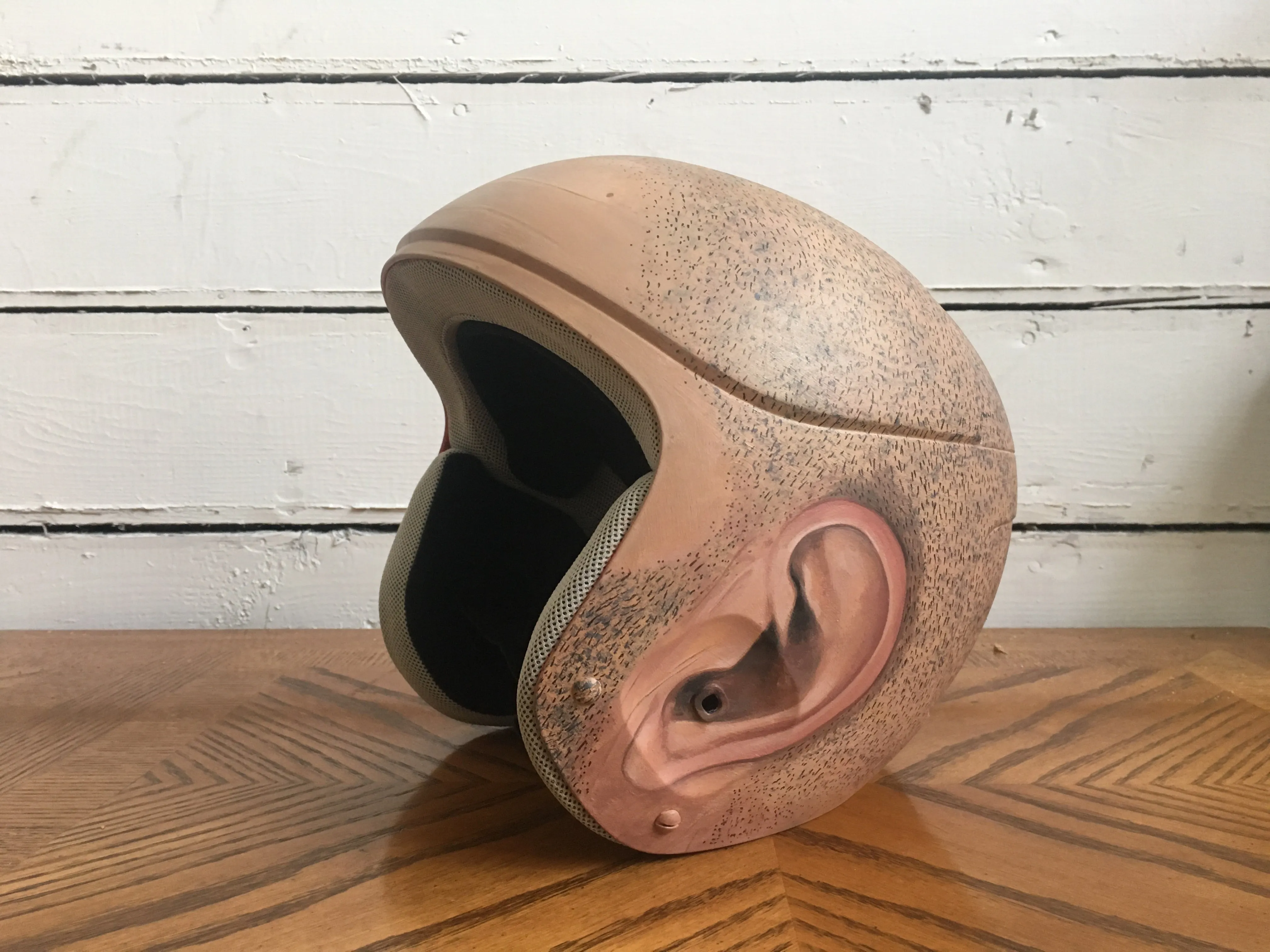 Realistic Human Head Helmet