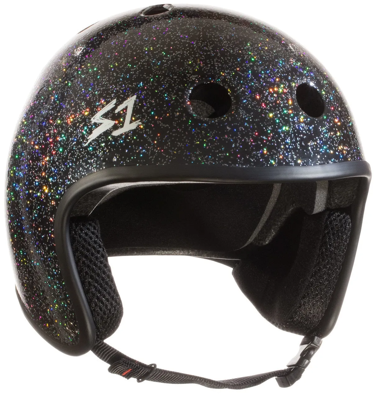 S1 Retro Lifer Helmet - Black Gloss Glitter