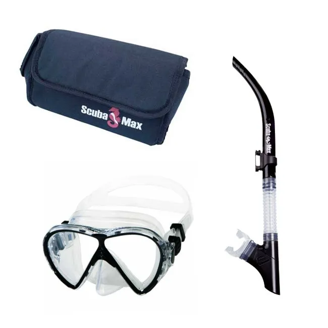 Scuba Max MK-116 Evora 2, SK-205 Air Supply and Mask Bag Snorkel Combo