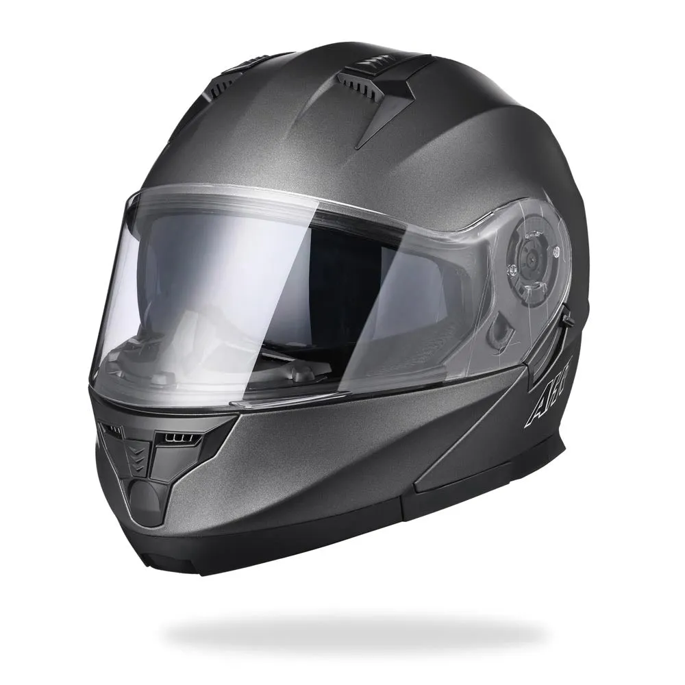 TheLAShop Modular Helmet RUN-M3 Flip Up DOT Gray