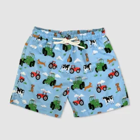 Tractor Ted Cloud Swimming Trunks