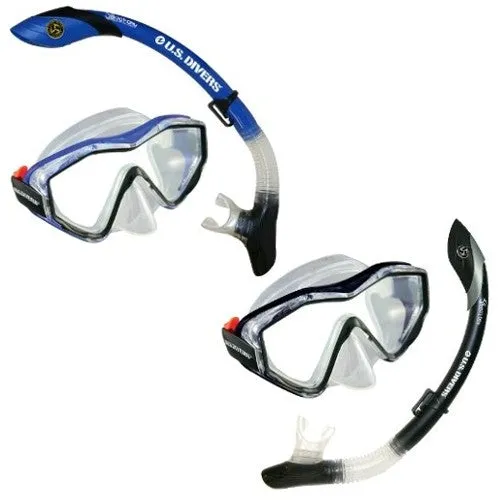 U.S. Divers Adult Anacapa 1 Mask - Island Dry Snorkel Combo