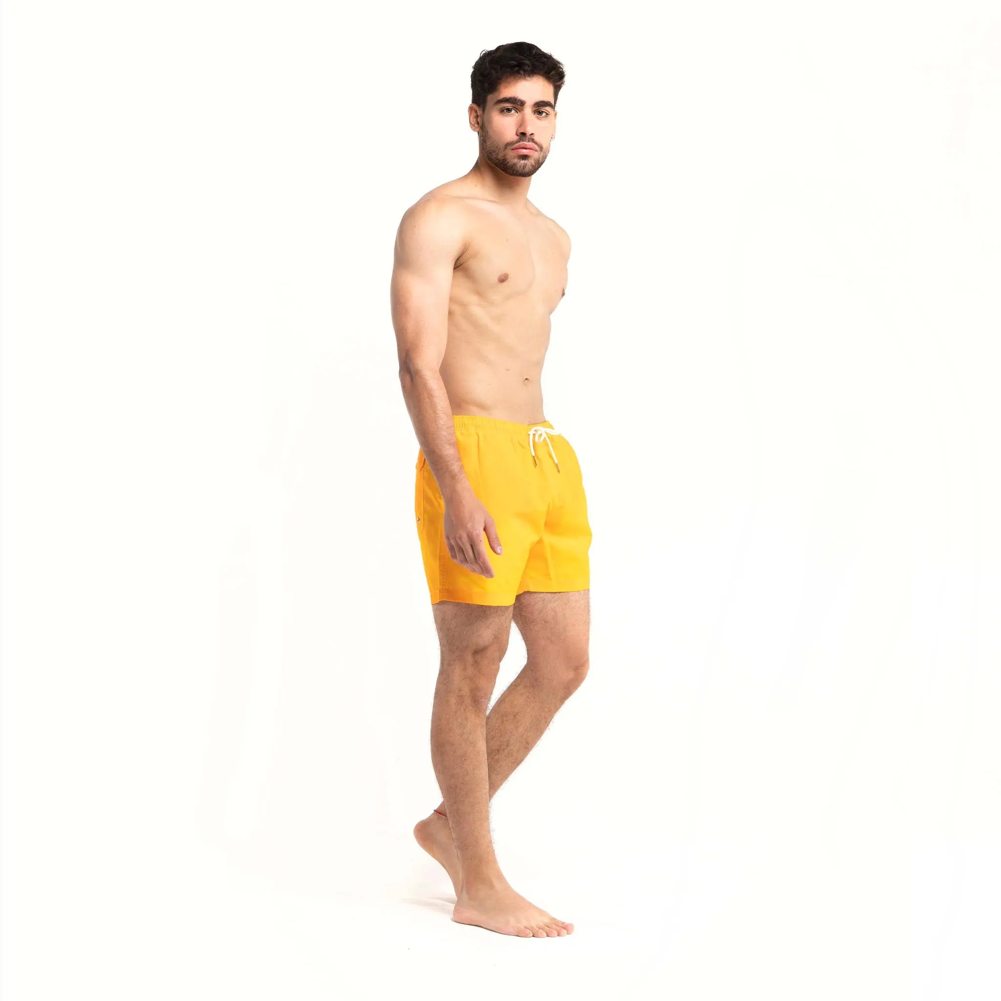 Yellow to Orange - 5" Swim Trunks   Color Changing